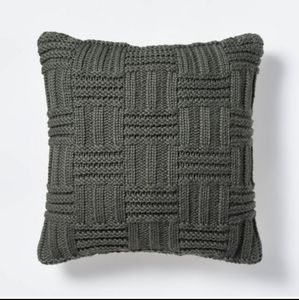 Green woven throw pillow Threshold with Studio McGee